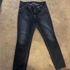 Silver Jeans Women's Boyfriend Jeans - Dark Blue 31x29